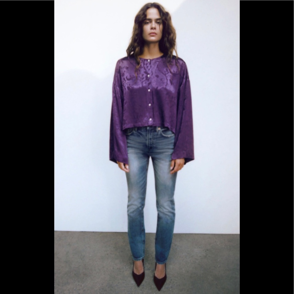 Zara Jacquard Blouse